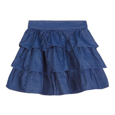 bluezoo Girls' blue denim rara skirt